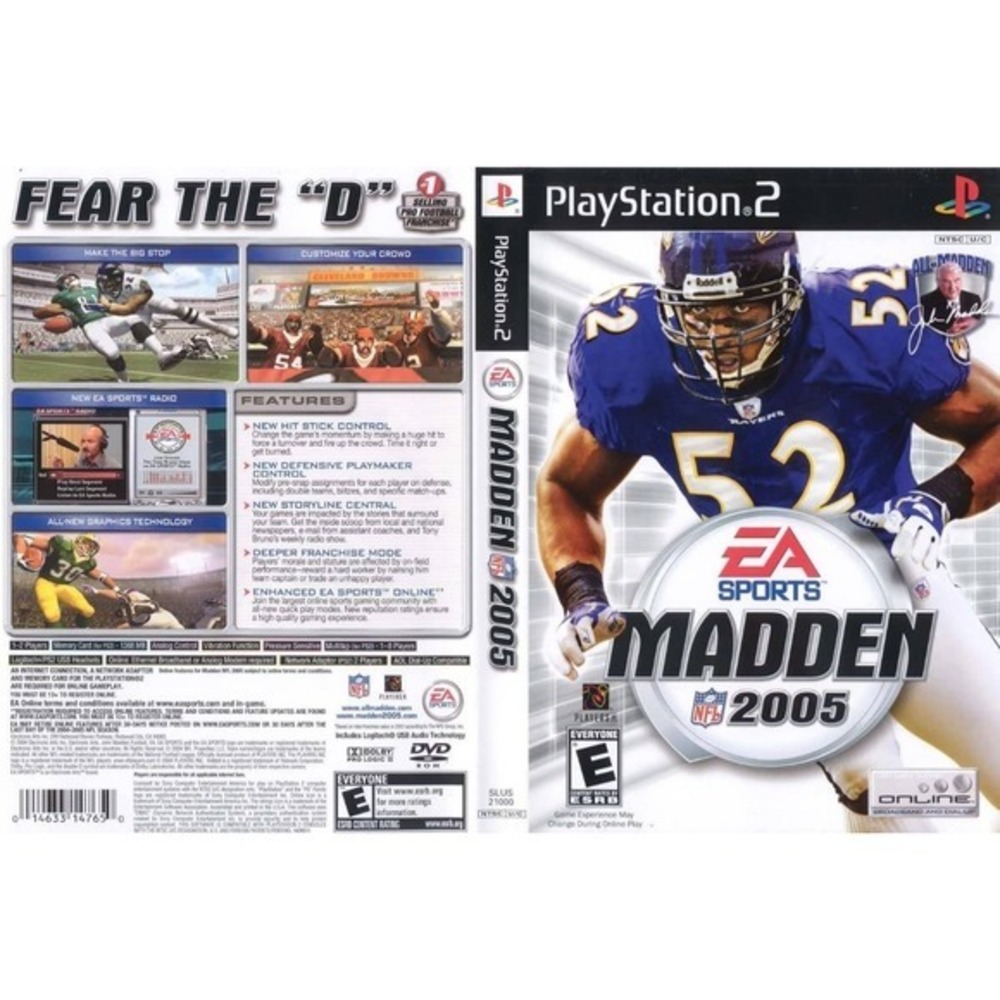 Madden NFL 2005 PlayStation 2 PS2 Football Game EA‎ Sports